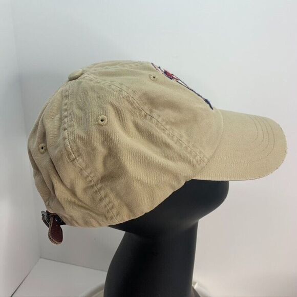 Vintage Polo Ralph Lauren USS 2nd Fly Squadron Scorpion Leather Strapback  Hat‎ - Picture 2 of 6